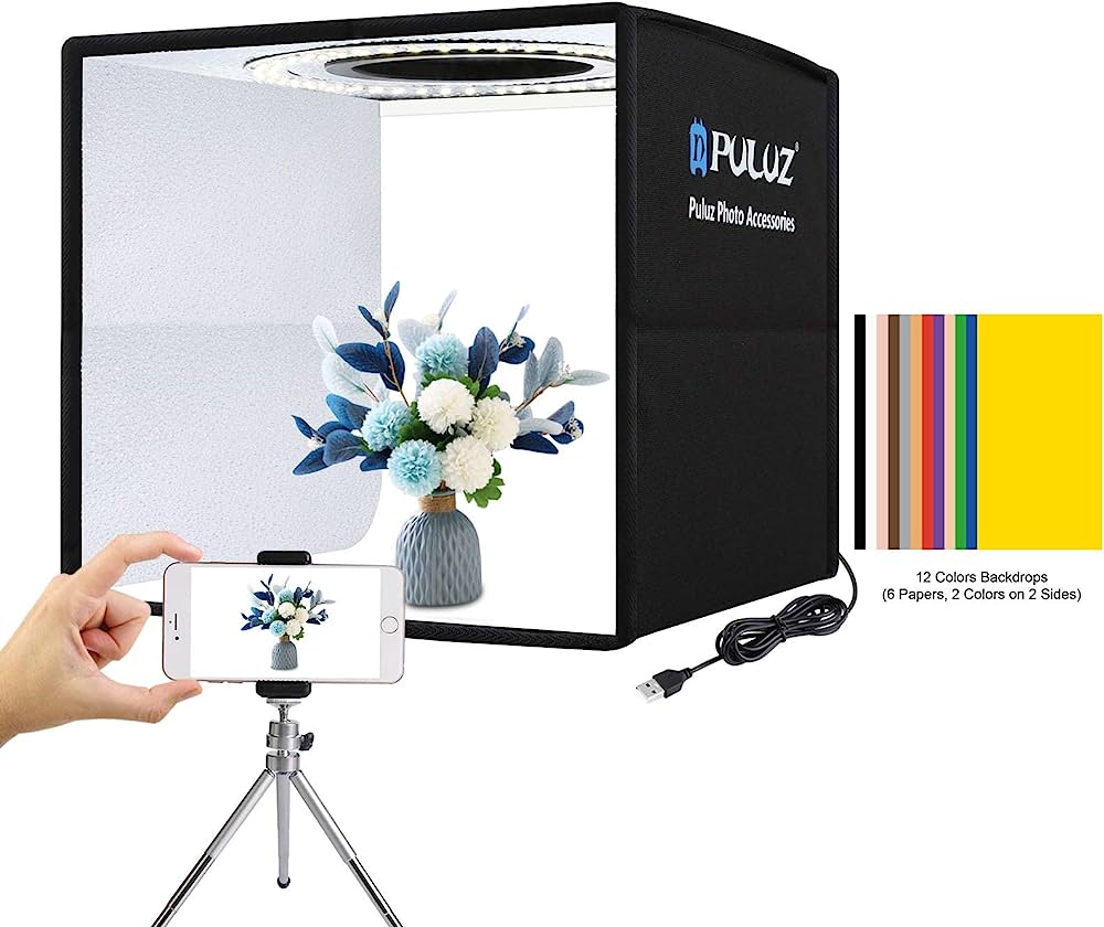 35cm USB Portable Lightbox Photography Studio + 8 Colour Backdrops